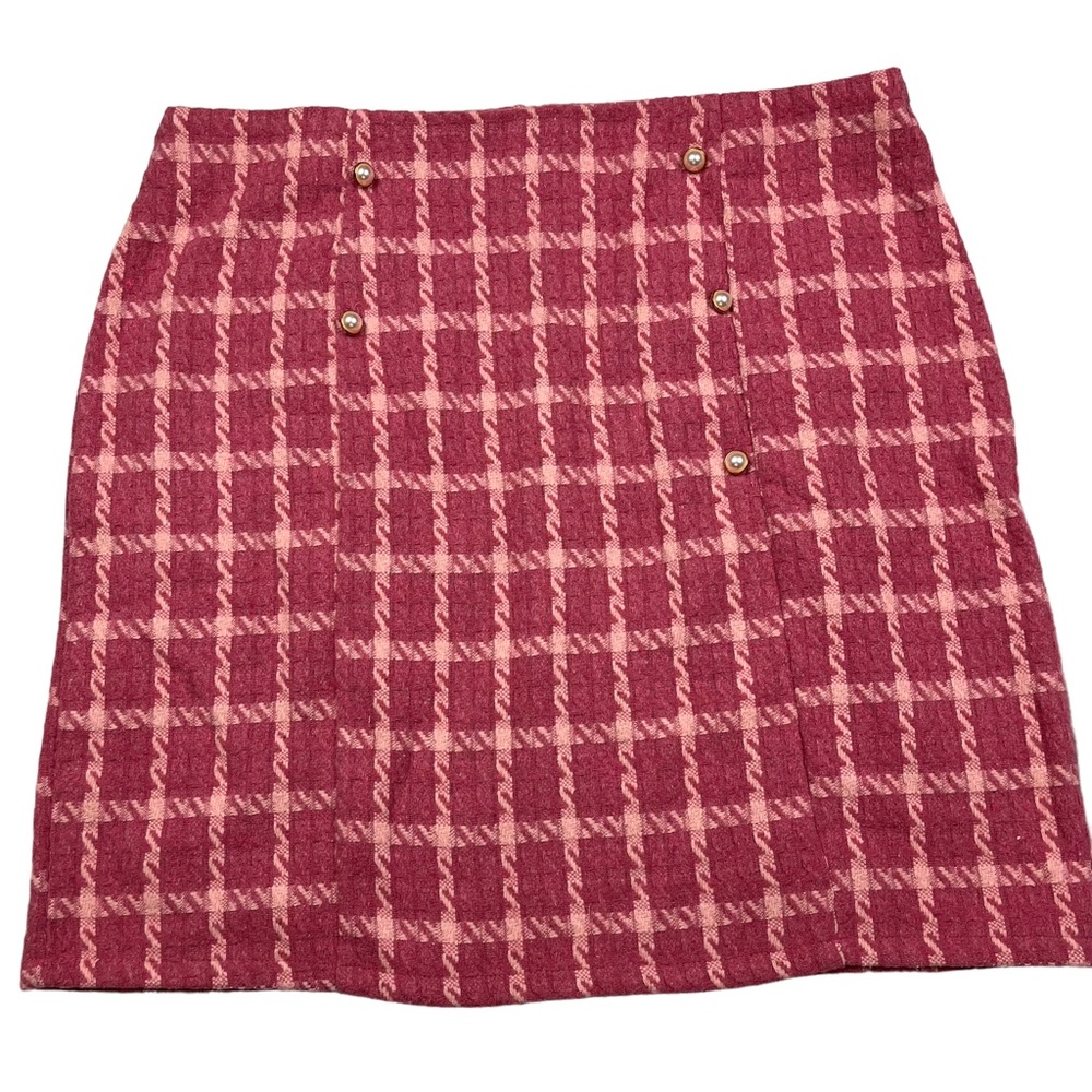Shein curve tweed skirt